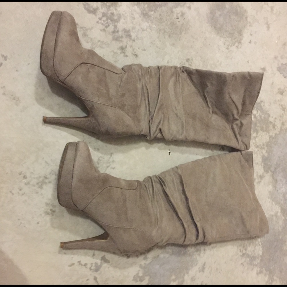Grey/taupe Heeled Boots size 9